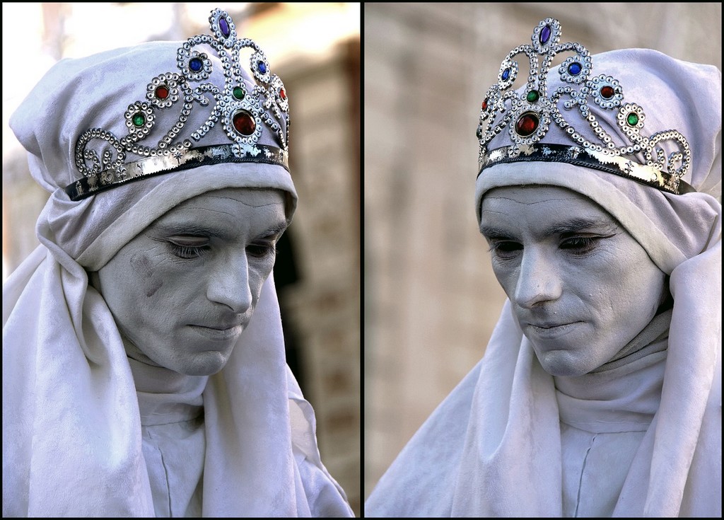 Faccia da mimo (dittico)