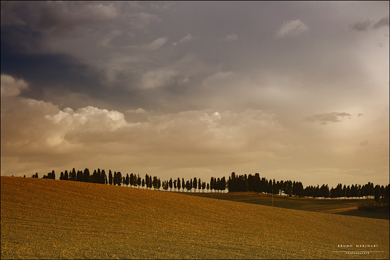 Colline e cielo autunnali