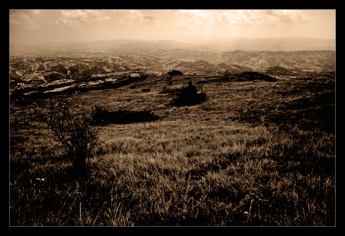 tramonto sulla valle