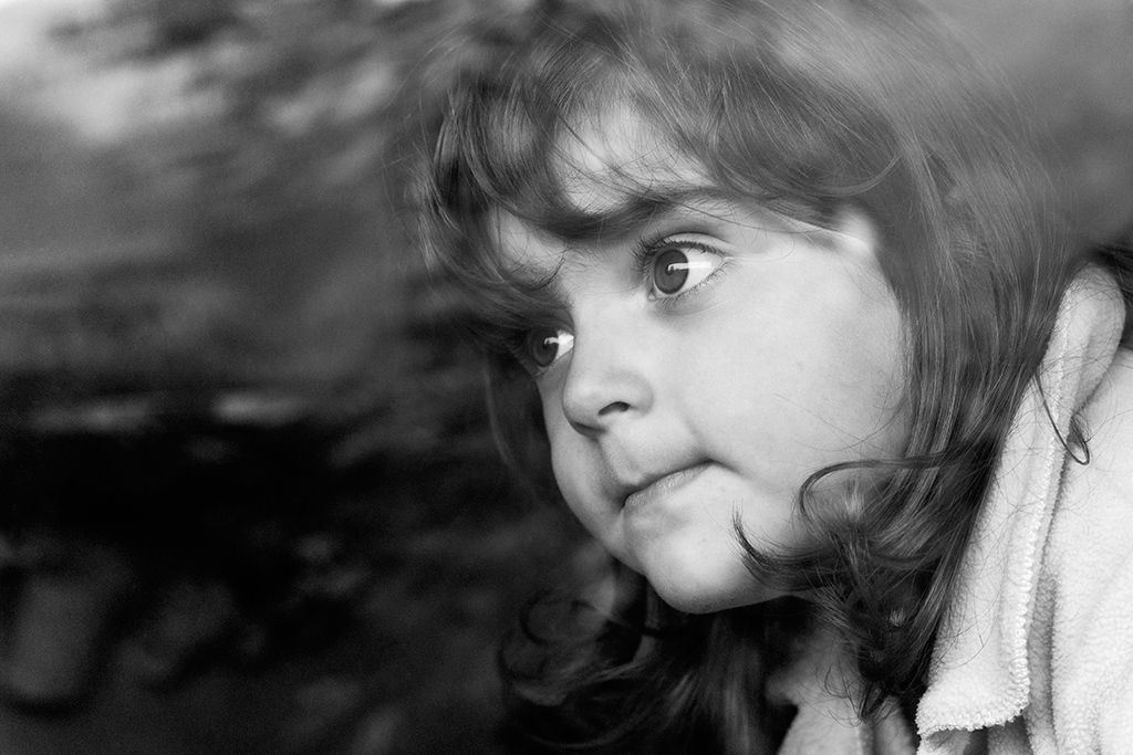 Margherita guarda la neve