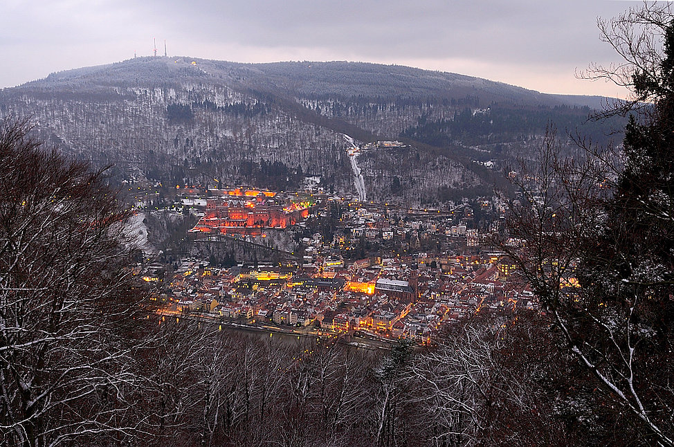 Vecchia Heidelberg sotto la neve