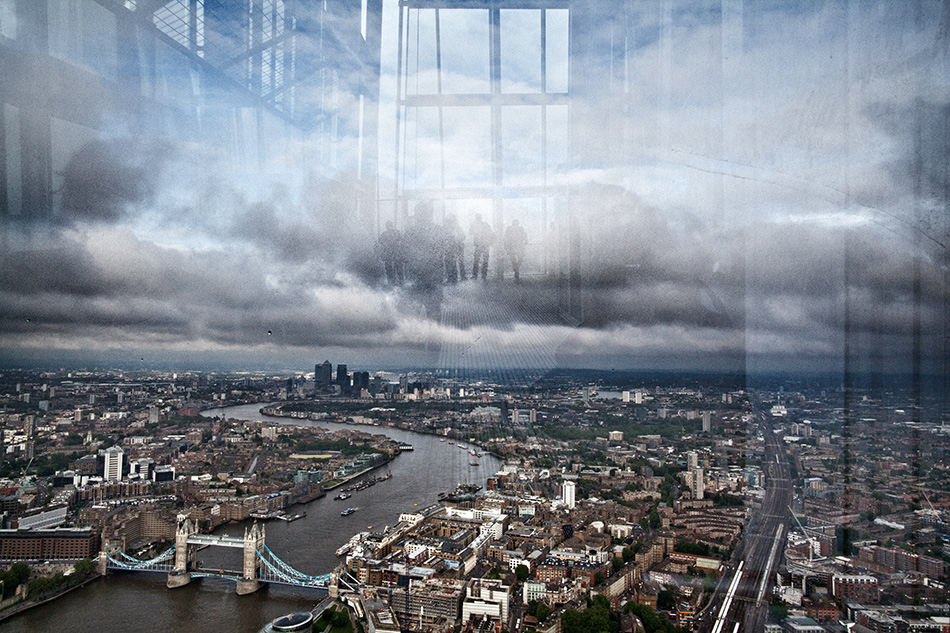 looking down from the sky