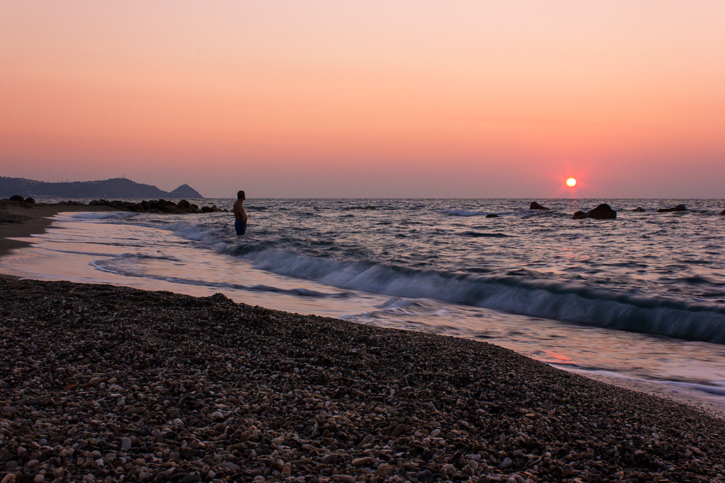Guardando il tramonto