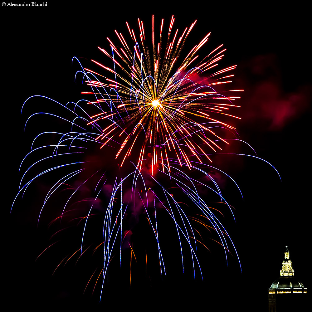 Fuochi d'artificio a Pavia