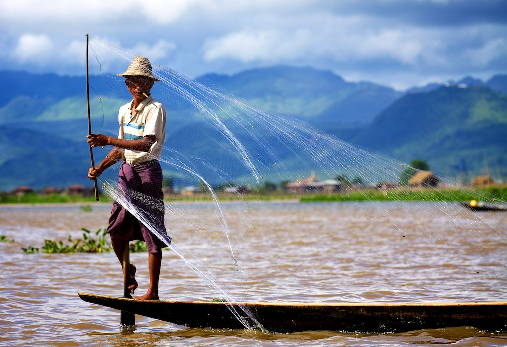 Pescatori sul lago inle