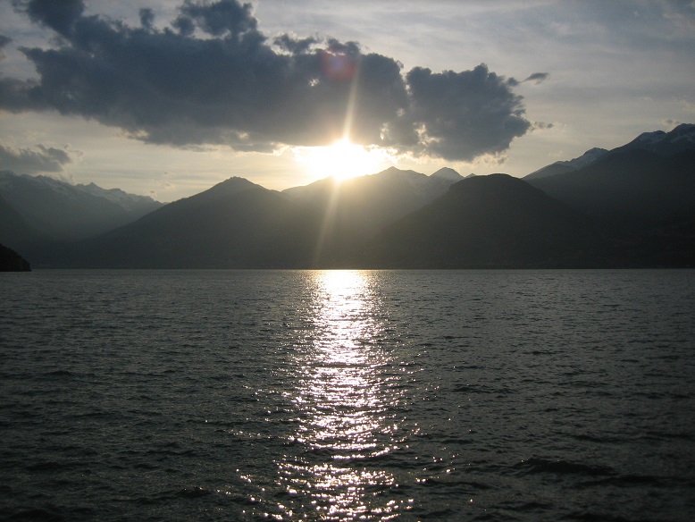 tramonto lago