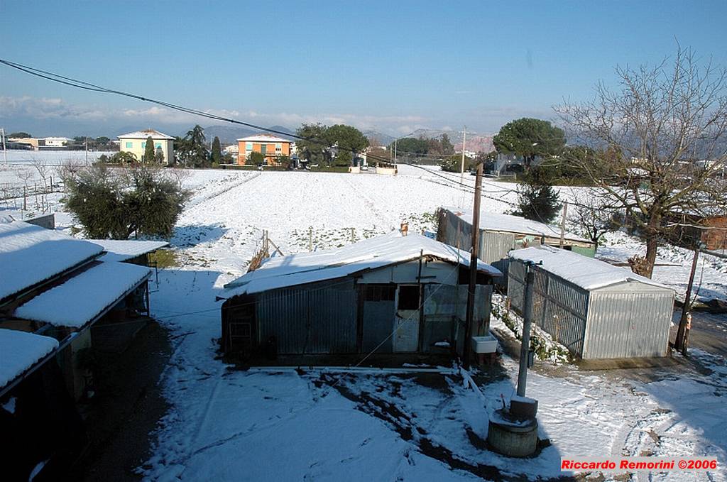Campagna pisana innevata