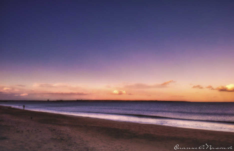 Solitario al tramonto