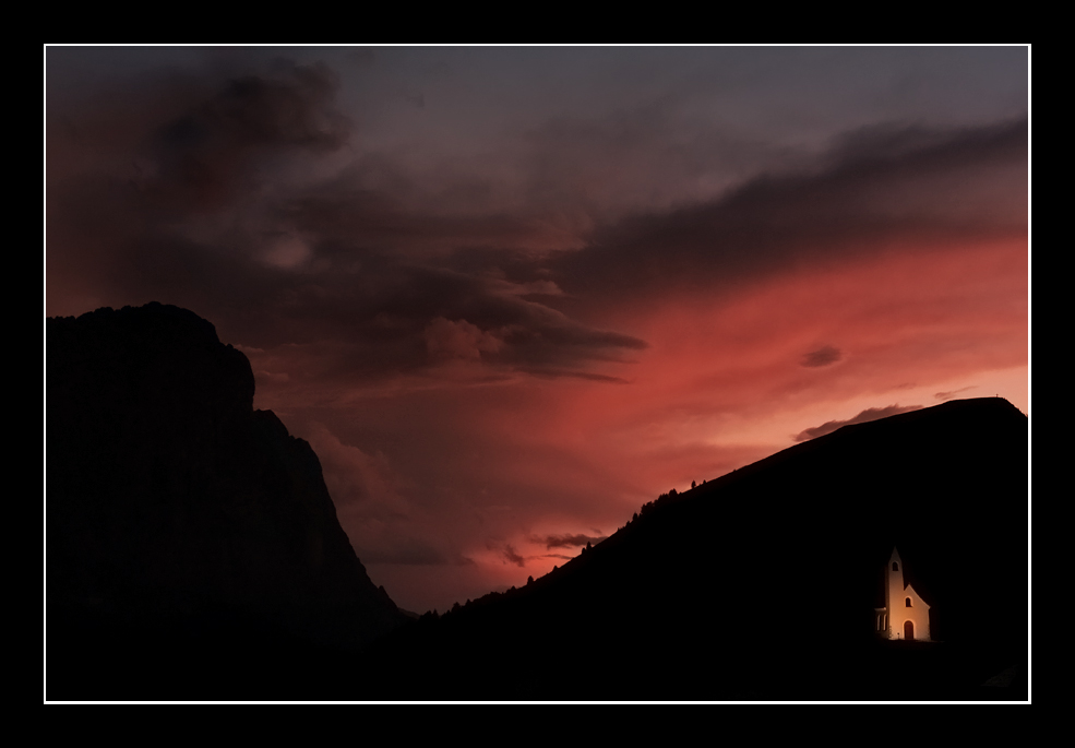 Chesina sul passo Gardena