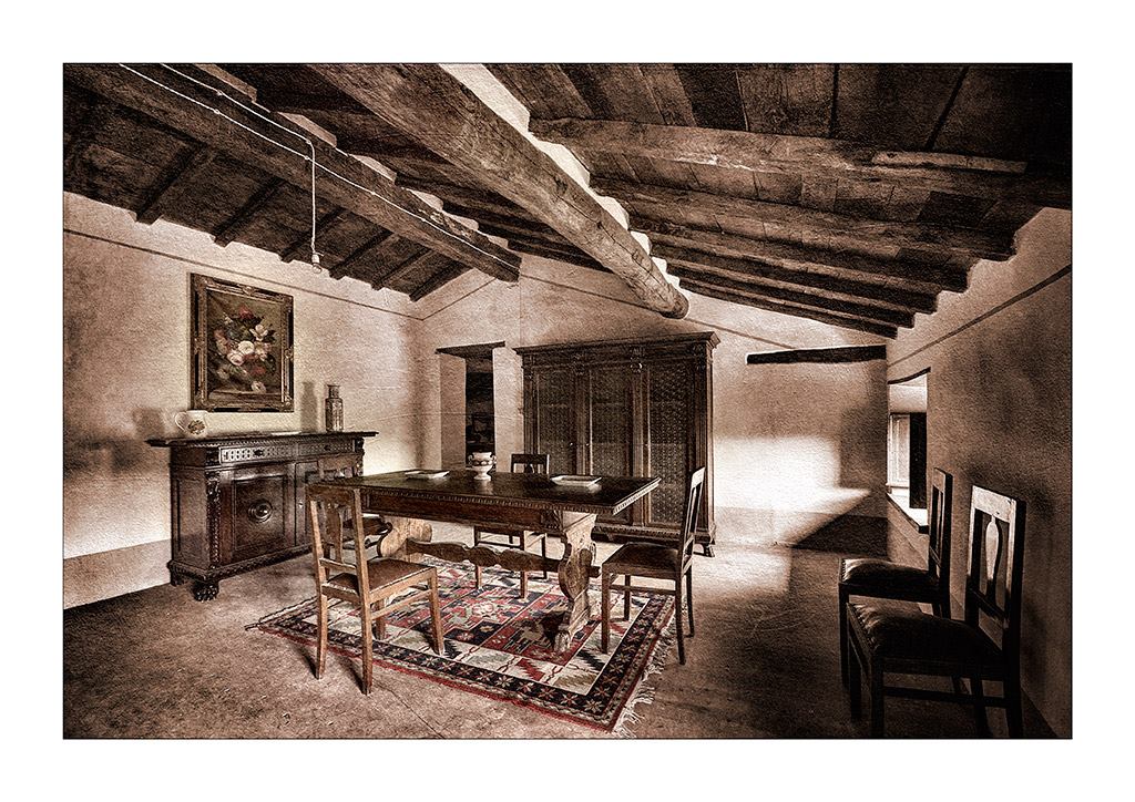 La sala nella mansarda