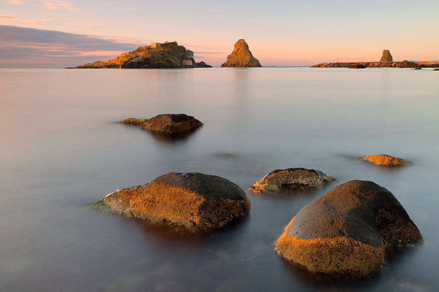 Rocks in the sunrise light