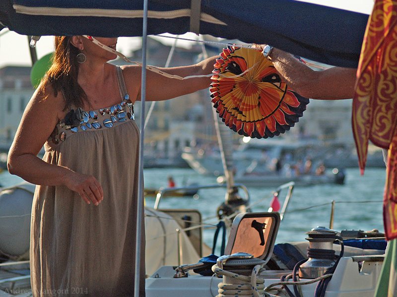 Preparativi per la festa del Redentore, Venezia.