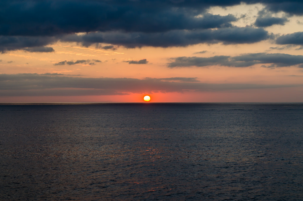 Alba sul mar Tirreno