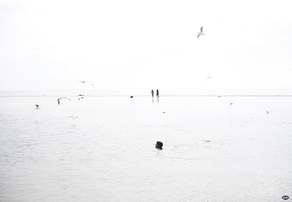 spiaggia in high key