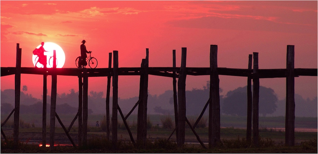 Sunset on the bridge