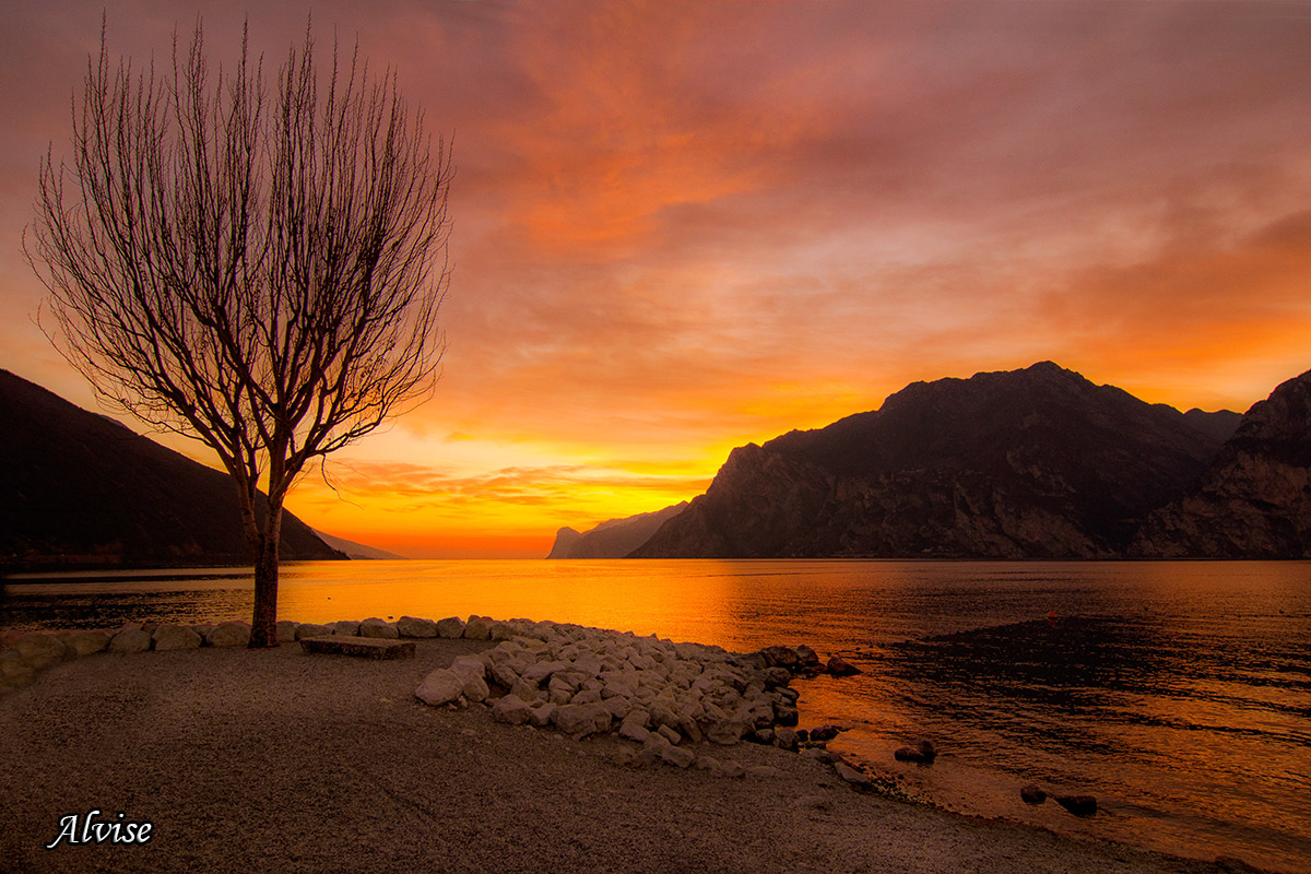 Tramonto sul Garda