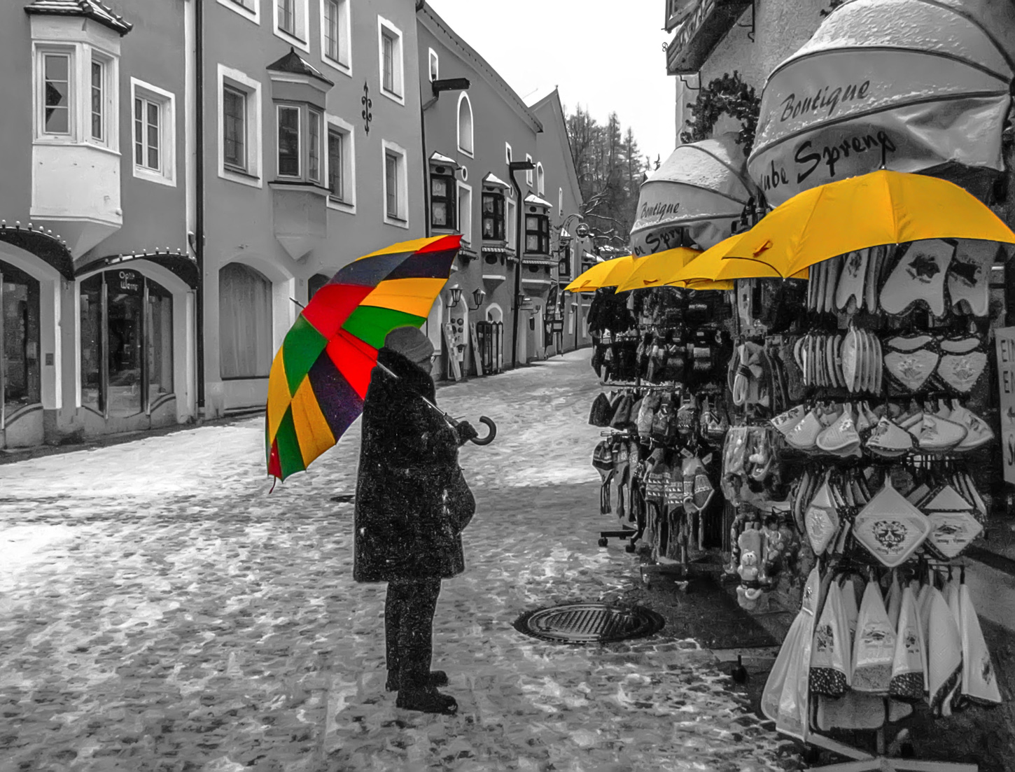 Shopping sotto la neve