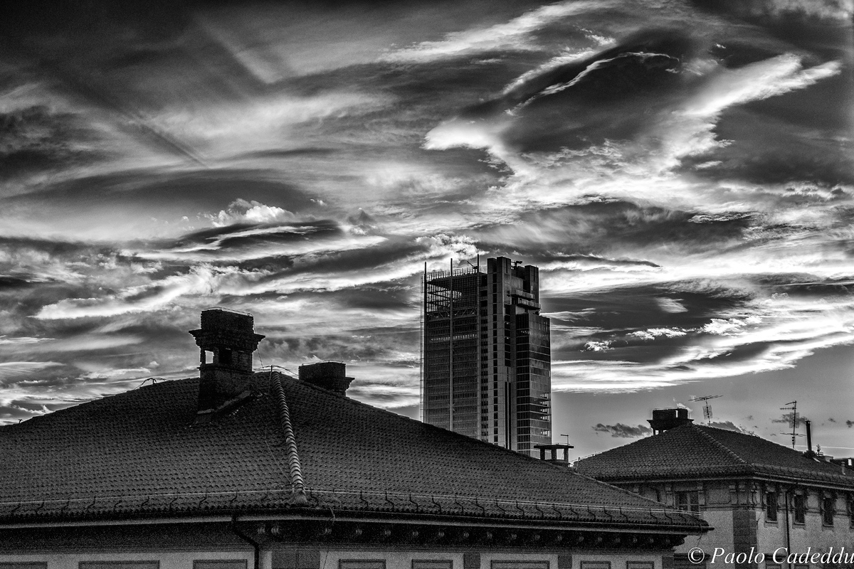 Torino, tramonto dalla finestra