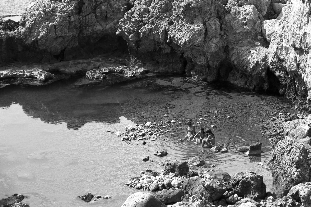 Il bagno nel laghetto