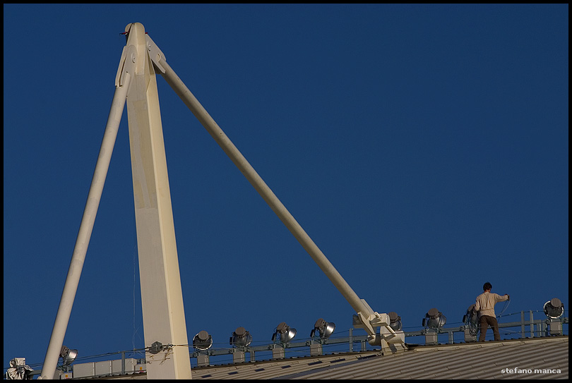 Torino 2006 - Stadio Olimpico - Man at work