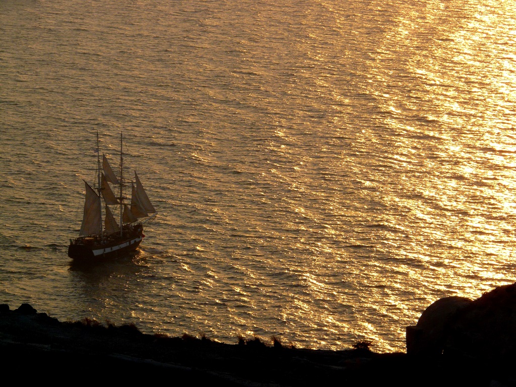 Partenza al tramonto