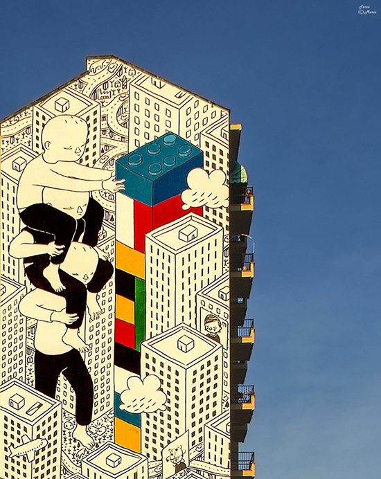 Opere di Millo versione riflessa ed esasperata nei toni.