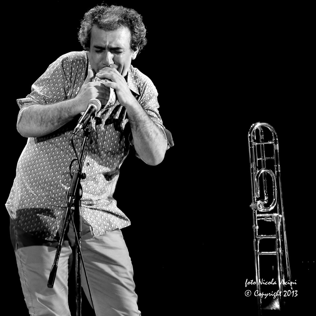 Beppe Caruso alla "Conchiglia" (mentre passava il treno)