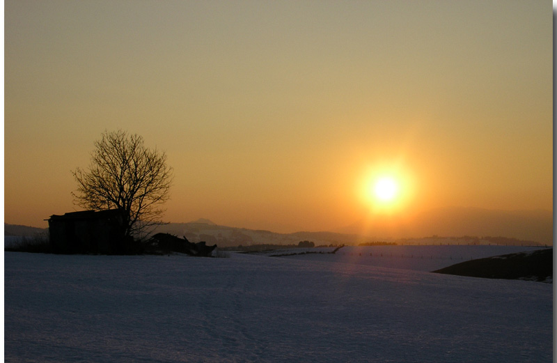 tramonto al laghetto
