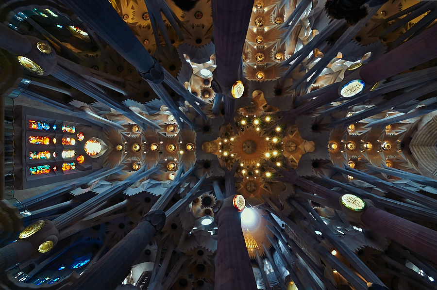 Sagrada Familia da sotto