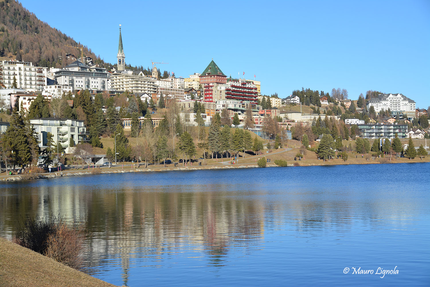 Riflessi nel lago di Saint Moritz!