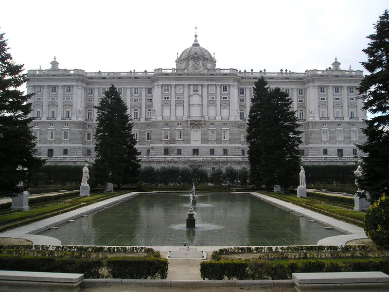 Madrid - Palacio Real dai Jardines de Sabatini