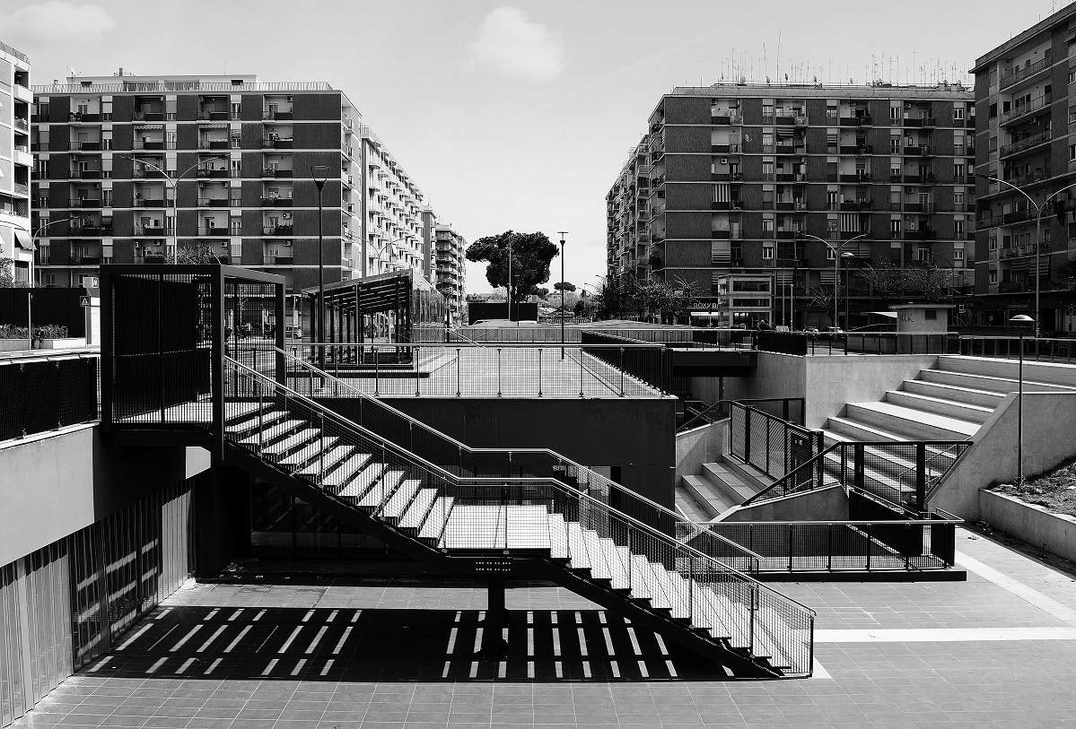 Piazza Malatesta, Roma B/N