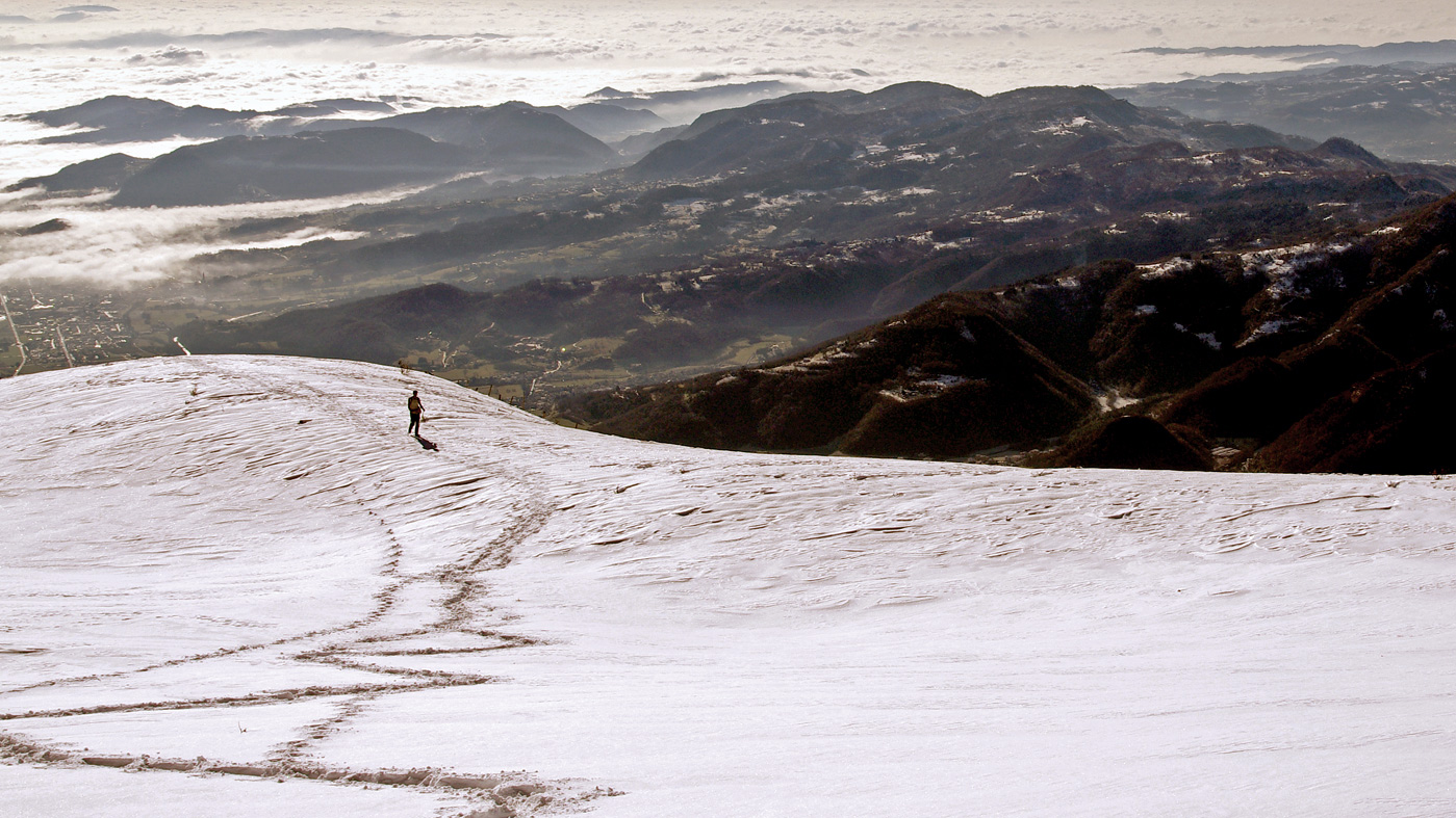 Solitario nella neve