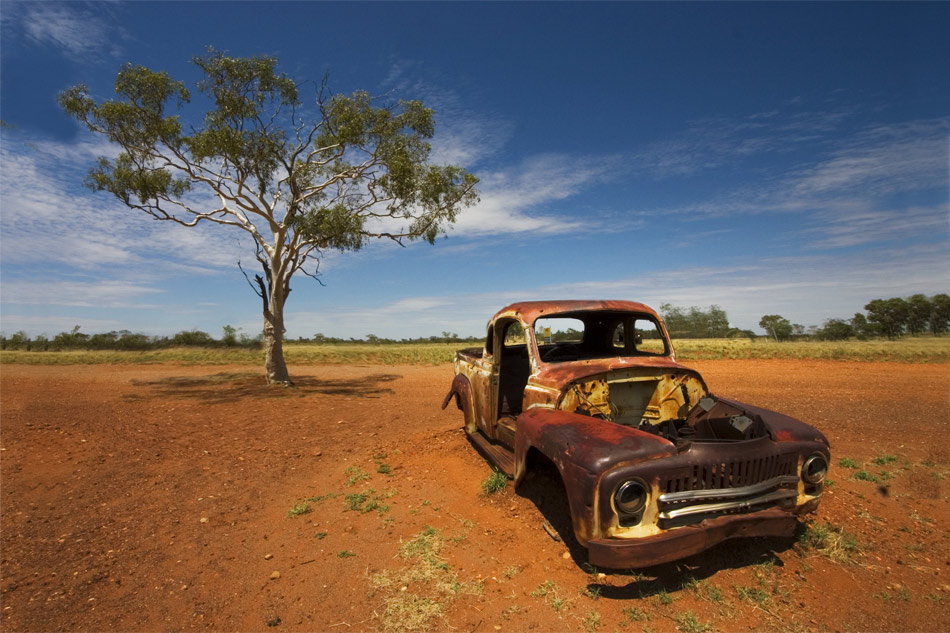 Wreckage in the Desert