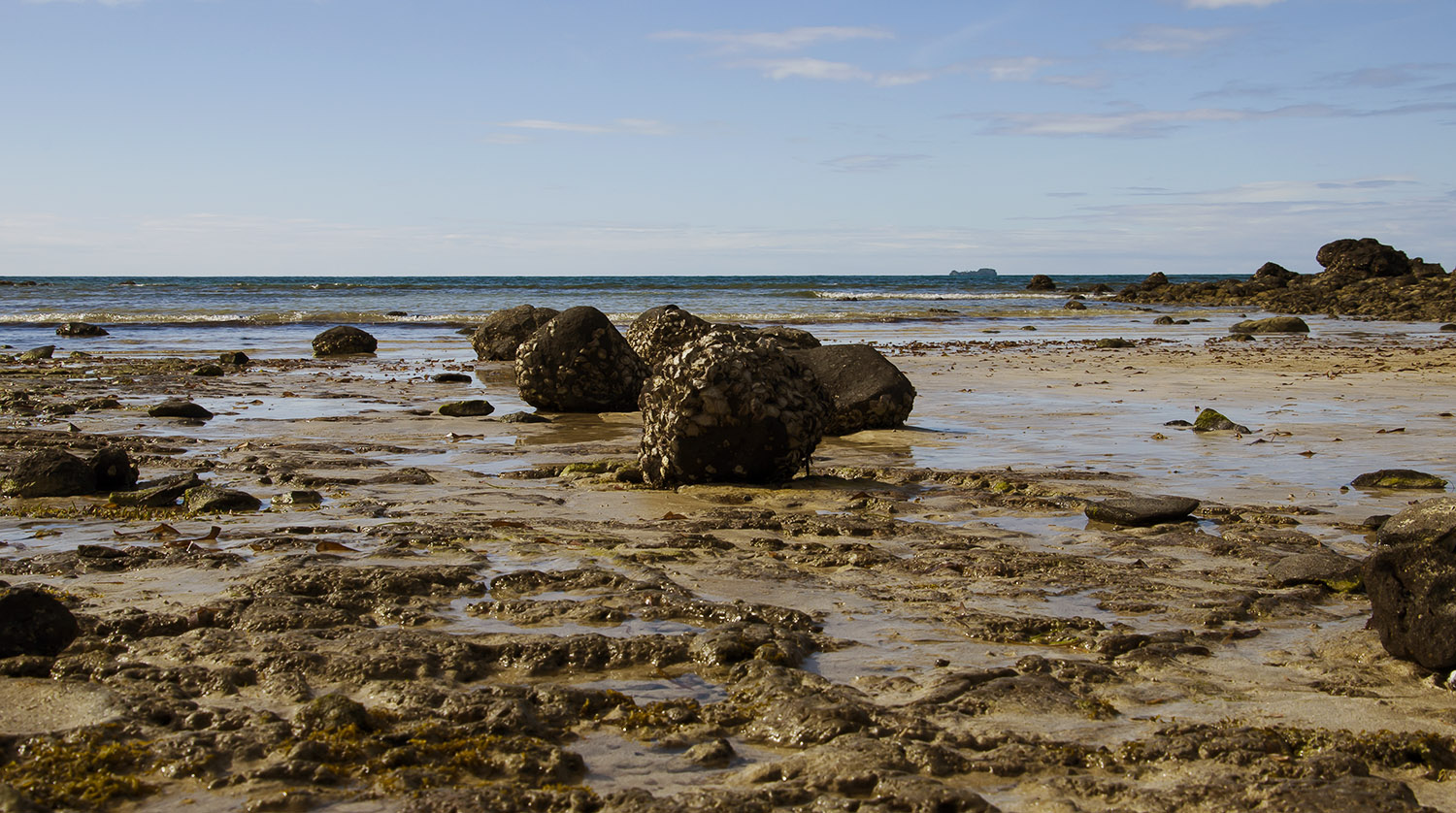 Bassa marea nell'oceano