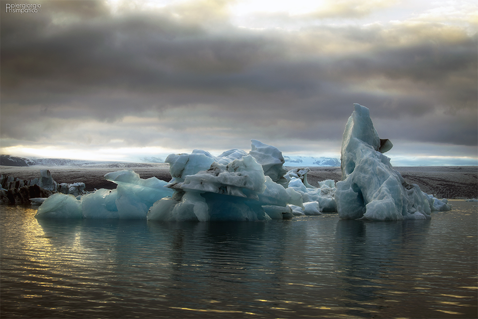 ghiaccio al tramonto
