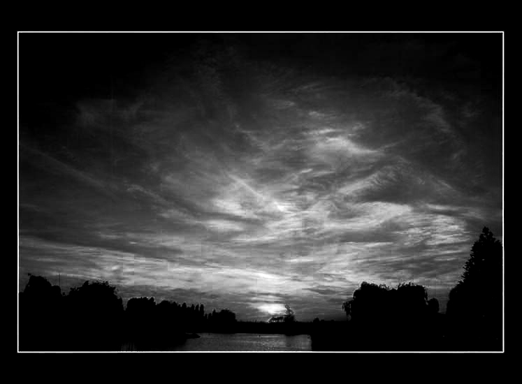 tramonto bianco e nero