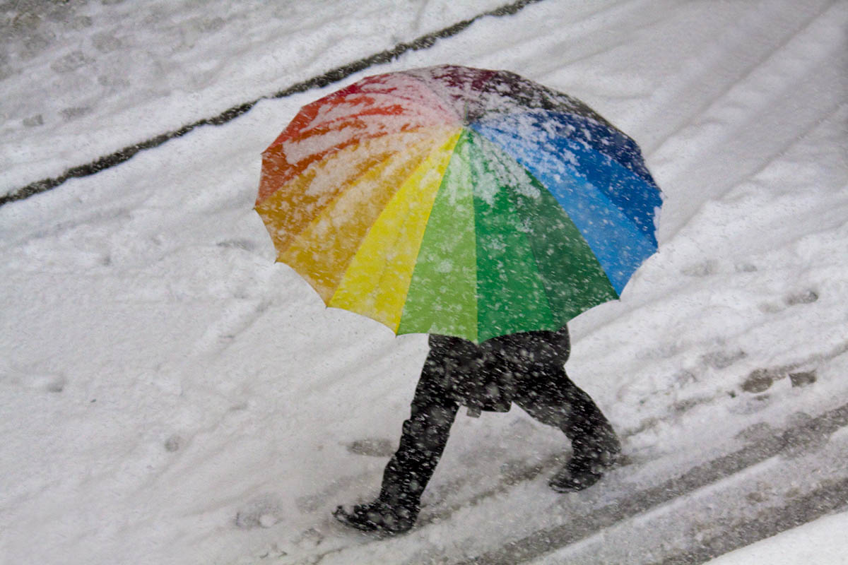 arcobaleno nella bufera