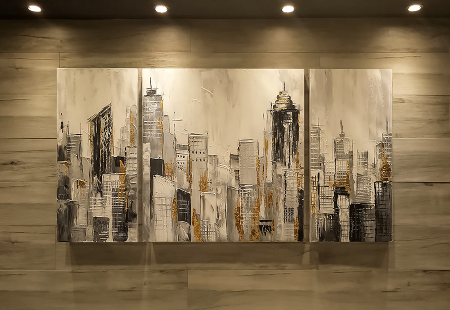 Architettura interna decorata.