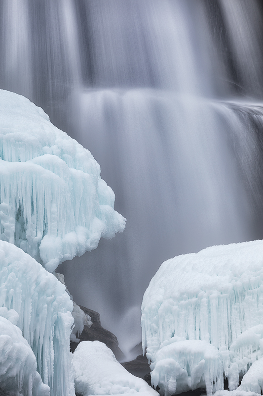 Waterfall in winter
