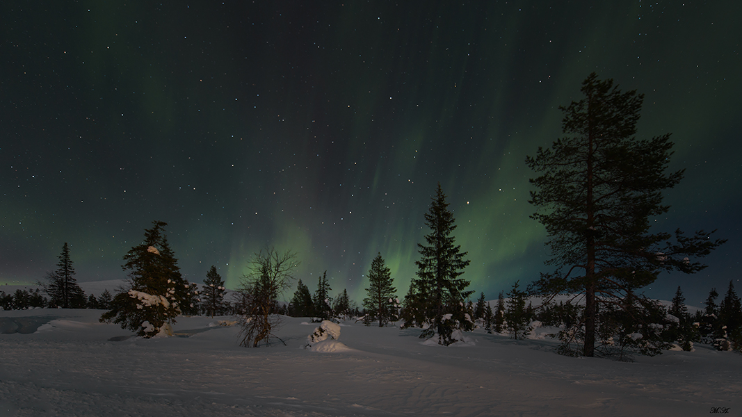Aurora sul Pallastunturi (ultimo scorcio)