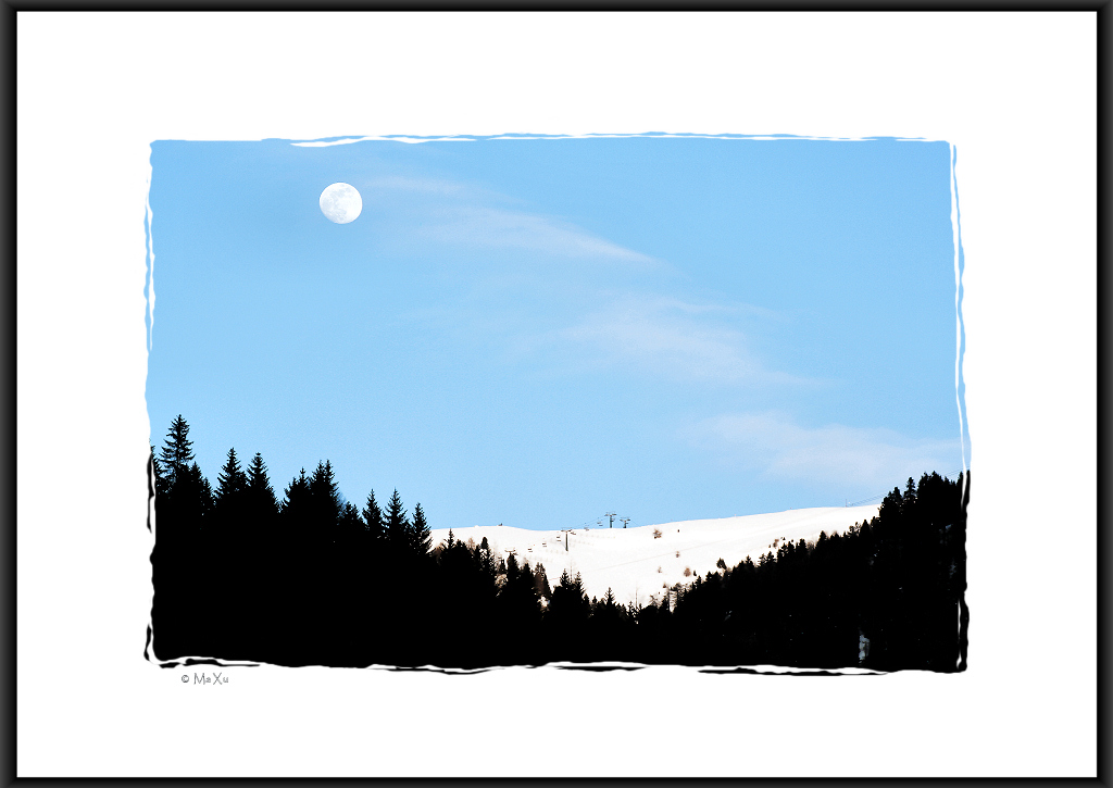 Luna sulle piste da sci