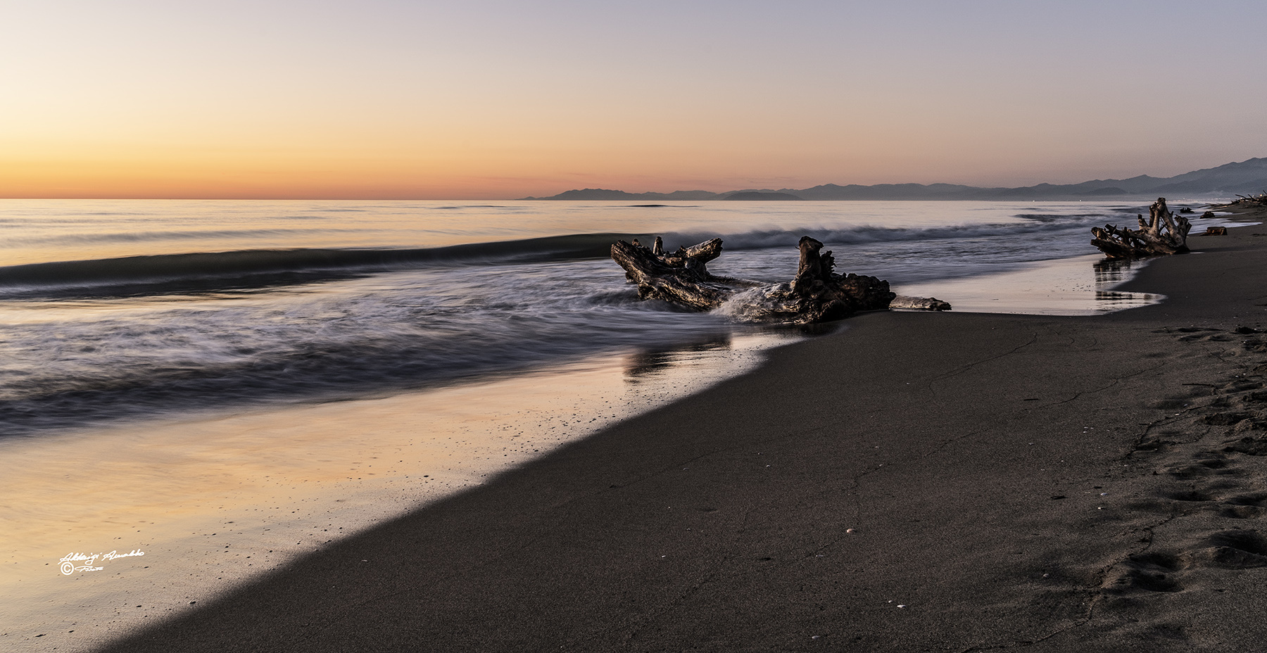 Vortice sul tronco... al tramonto..