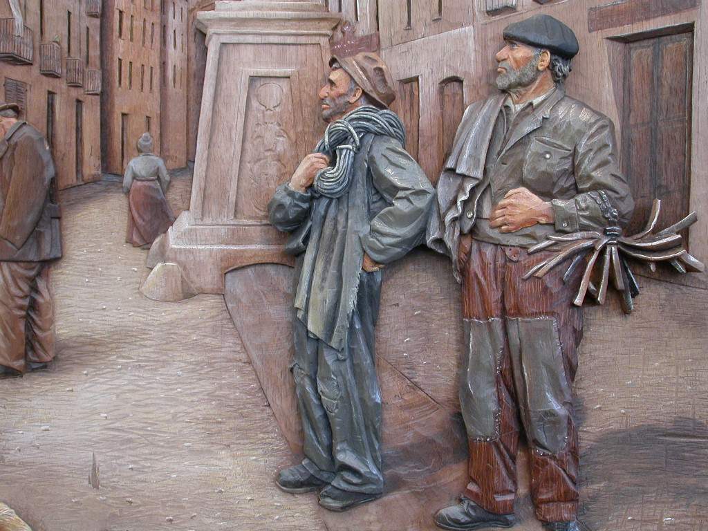 Particolare di un quadro in legno