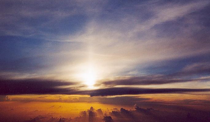 tramonto sull'oceano