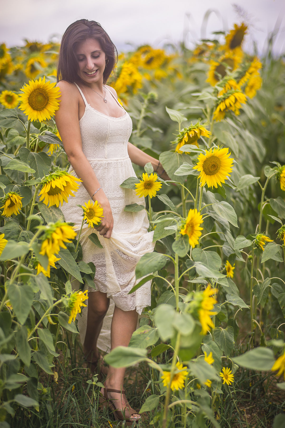 Veronica tra i girasoli...