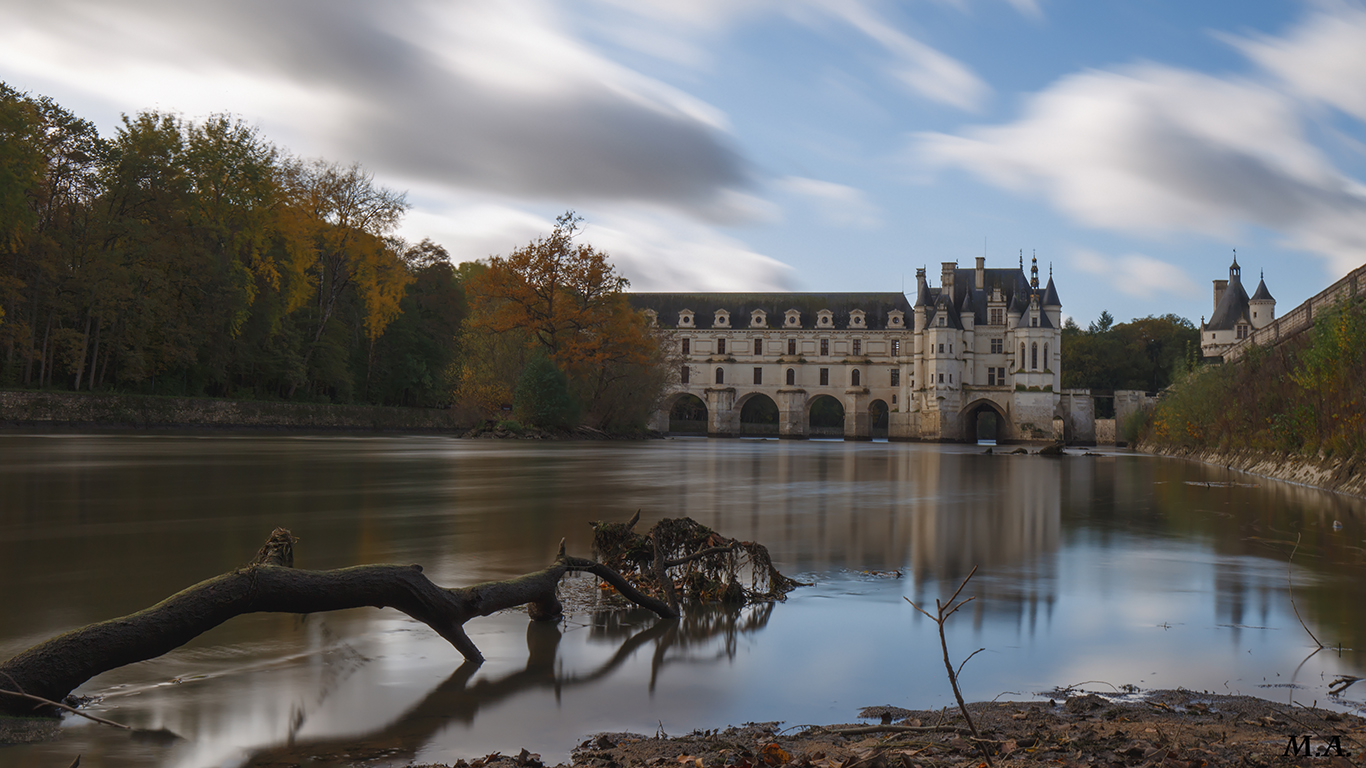 Castello di Chenonceau lungo la Cher