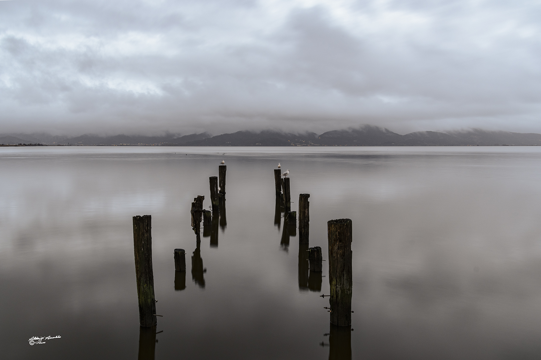 Una mattina uggiosa.. Lago Puccini.