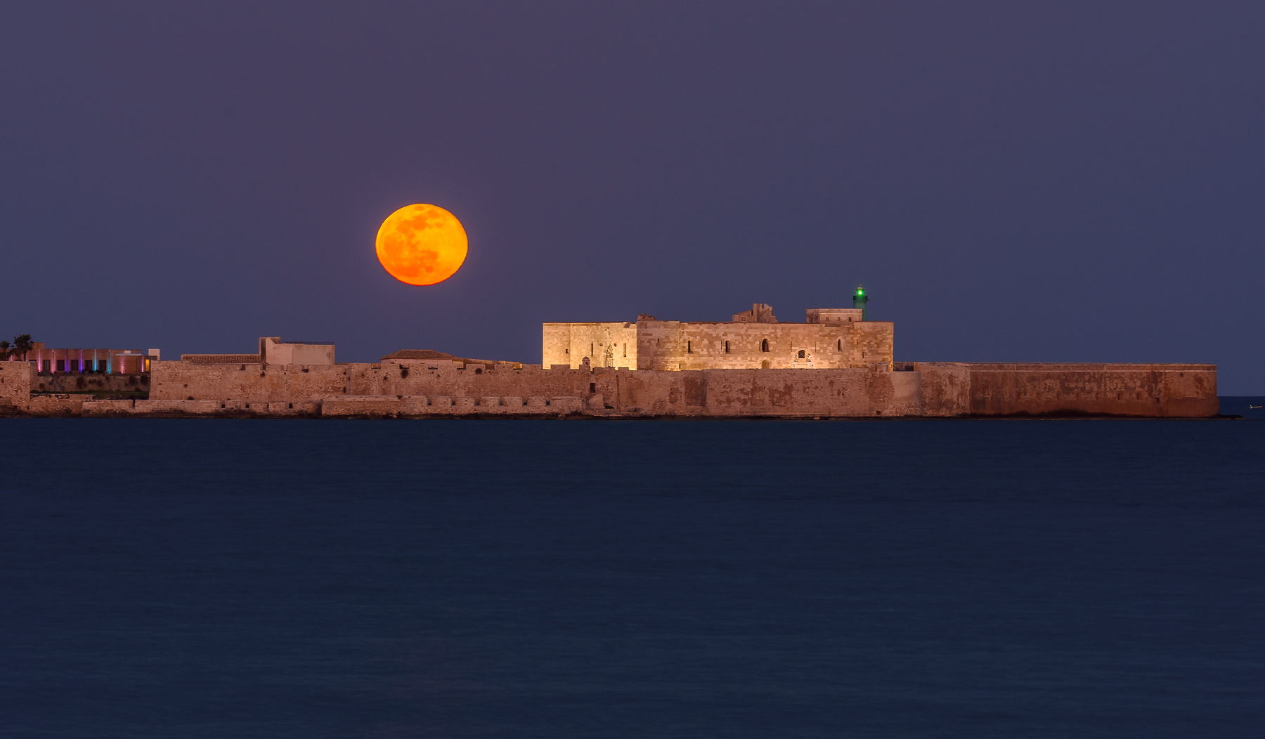 Luna piena Isola di Ortigia