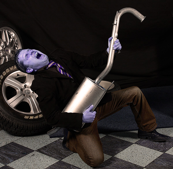 the exhaust pipe guitarist